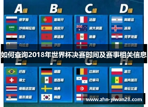 如何查询2018年世界杯决赛时间及赛事相关信息