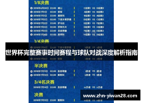 世界杯完整赛事时间赛程与球队对战深度解析指南
